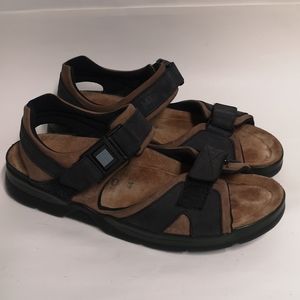 Mephisto Men's Size 44, US 10.5 Shark Fit Brown/Black Comfort Sandal MSRP $329